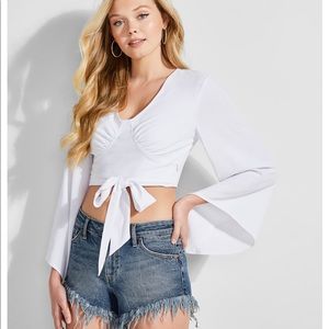 🆕Guess wrap waist crop top